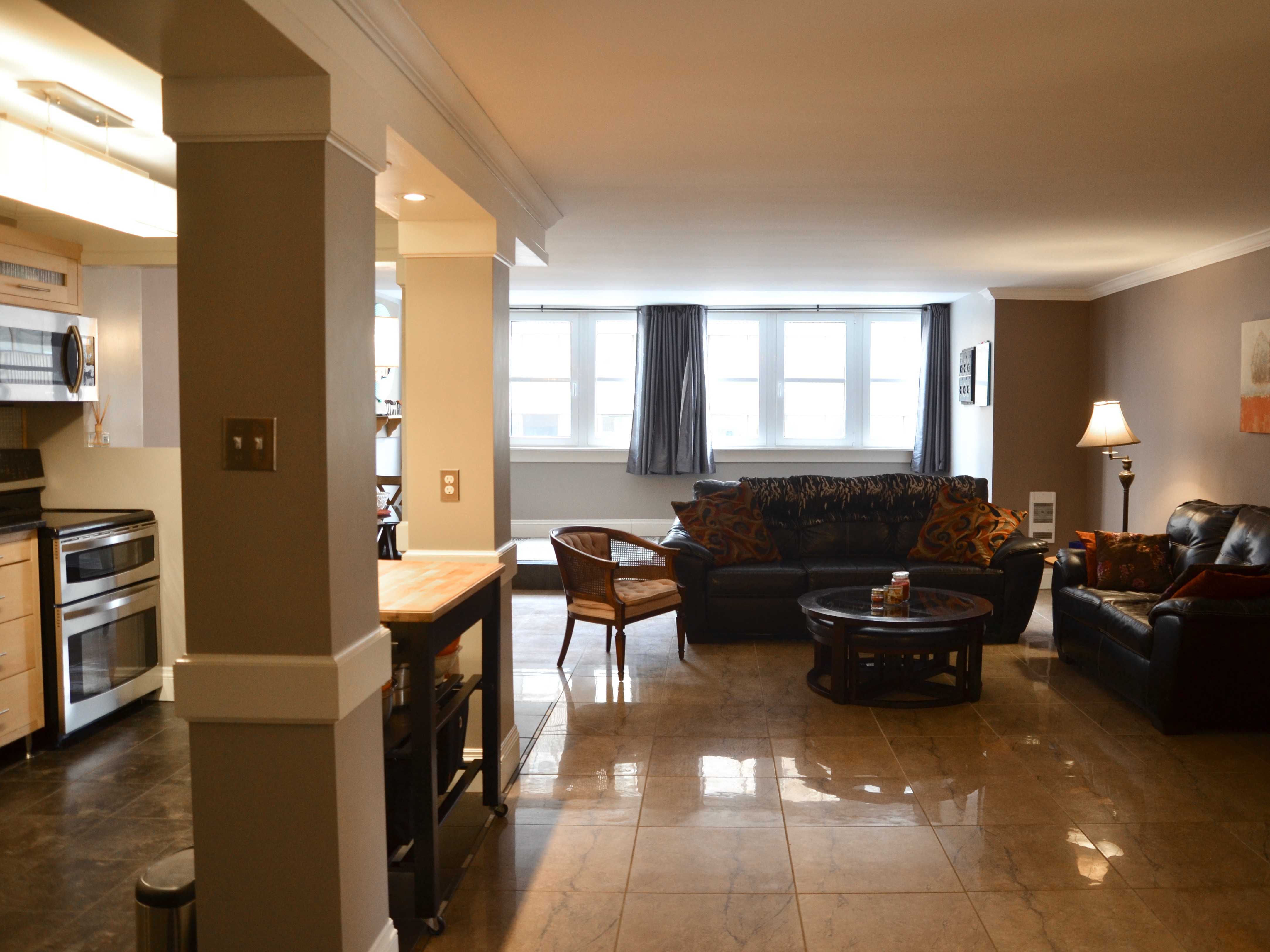 Open concept modern living space
