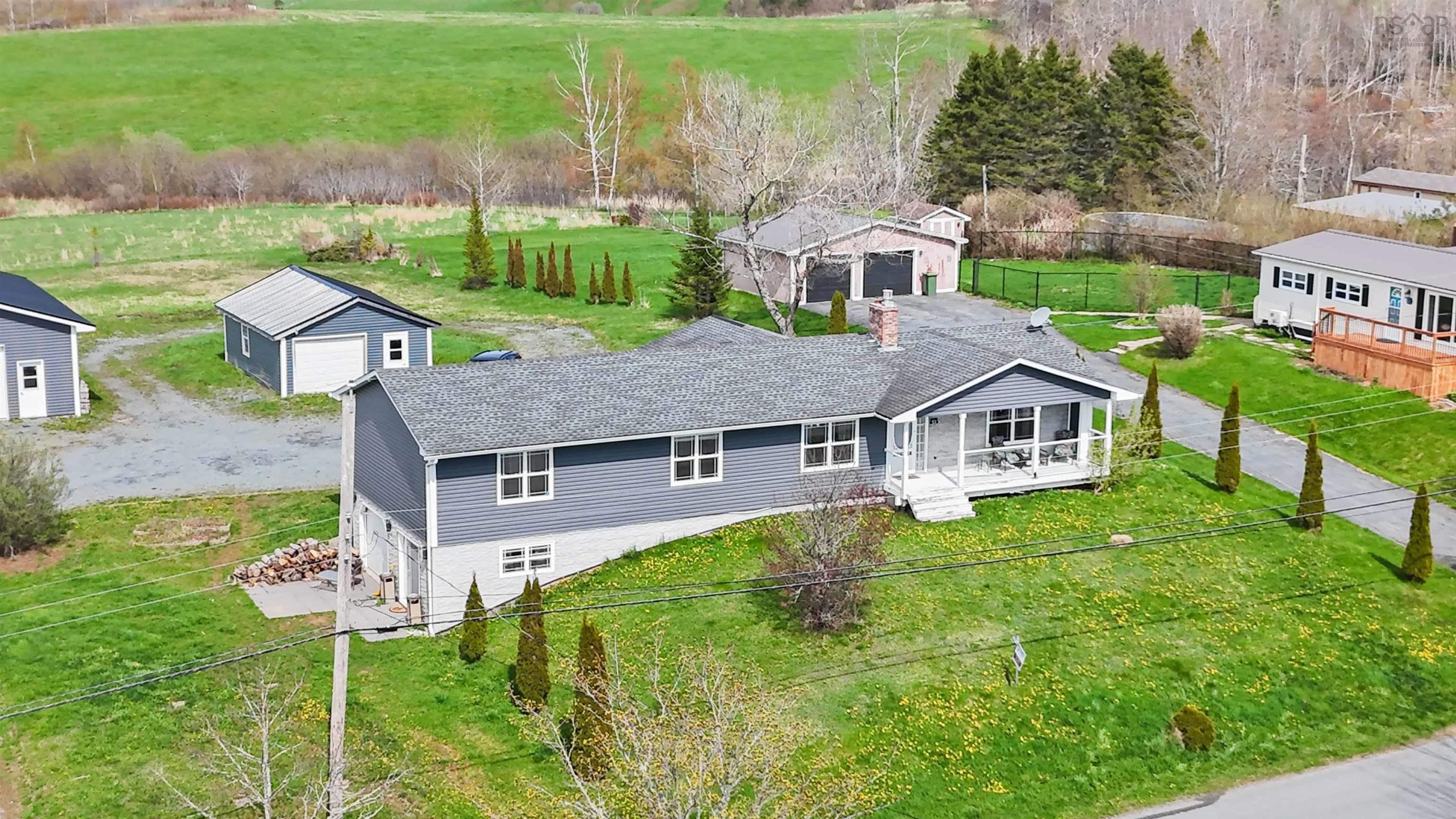 View from above of property