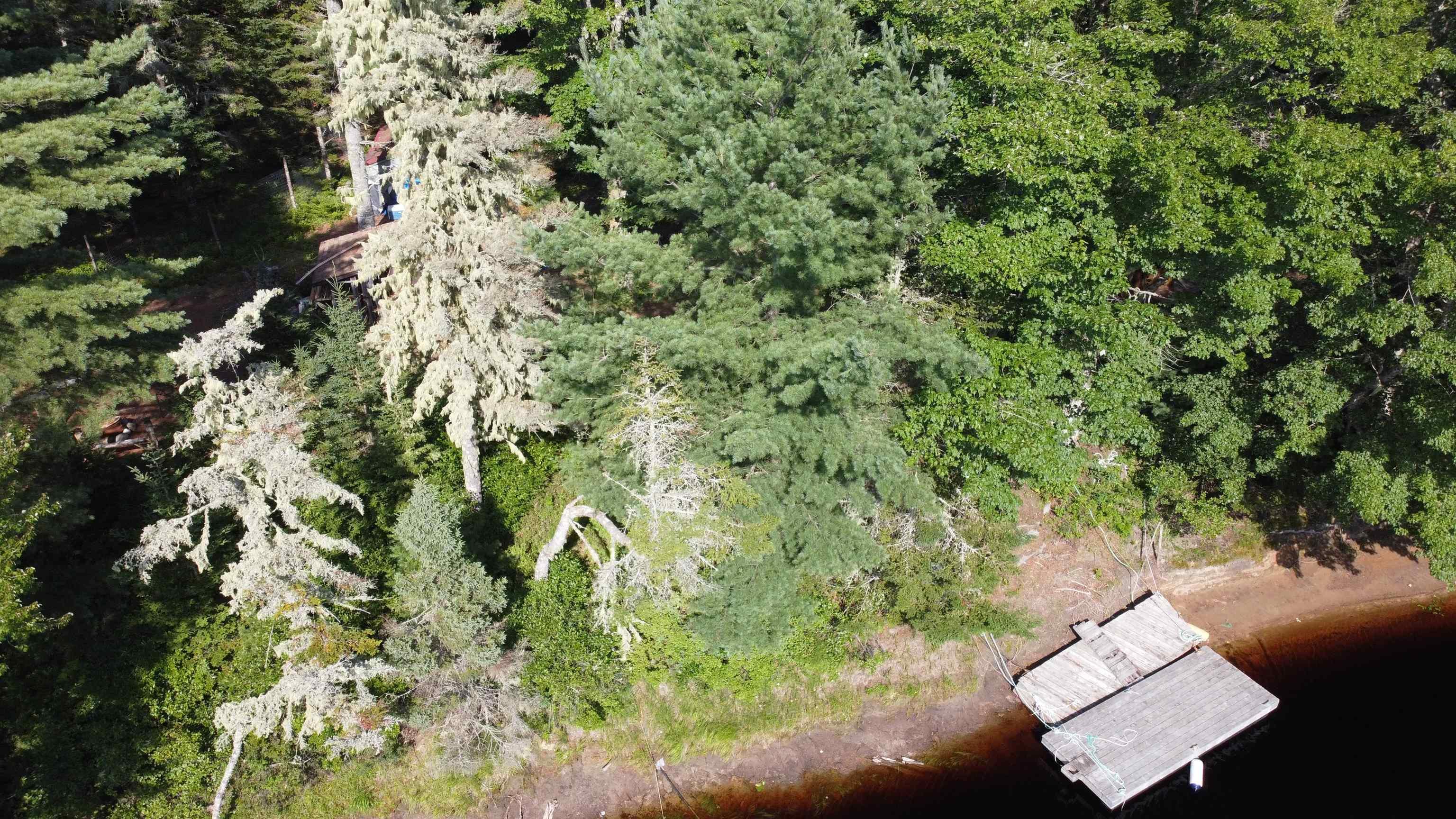 Aerial overview of property's location featuring a heavily wooded area