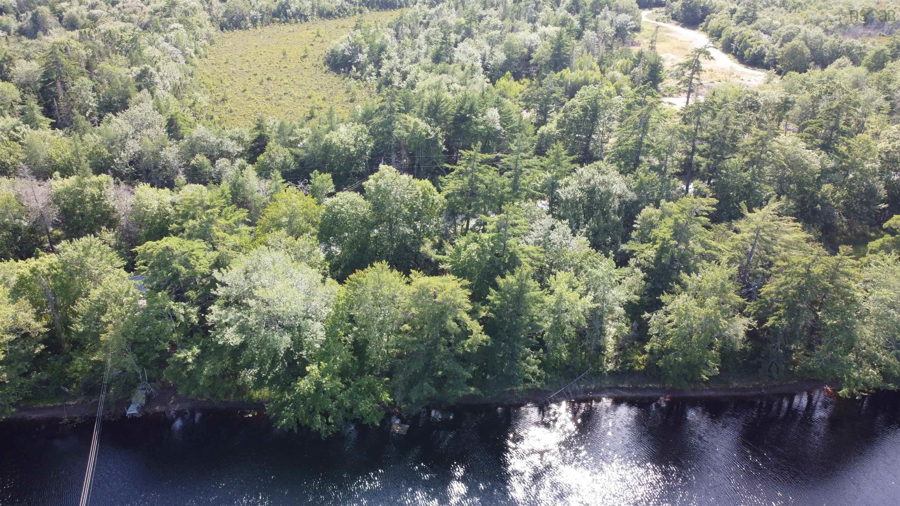 View of property location featuring a forest and a nearby body of water