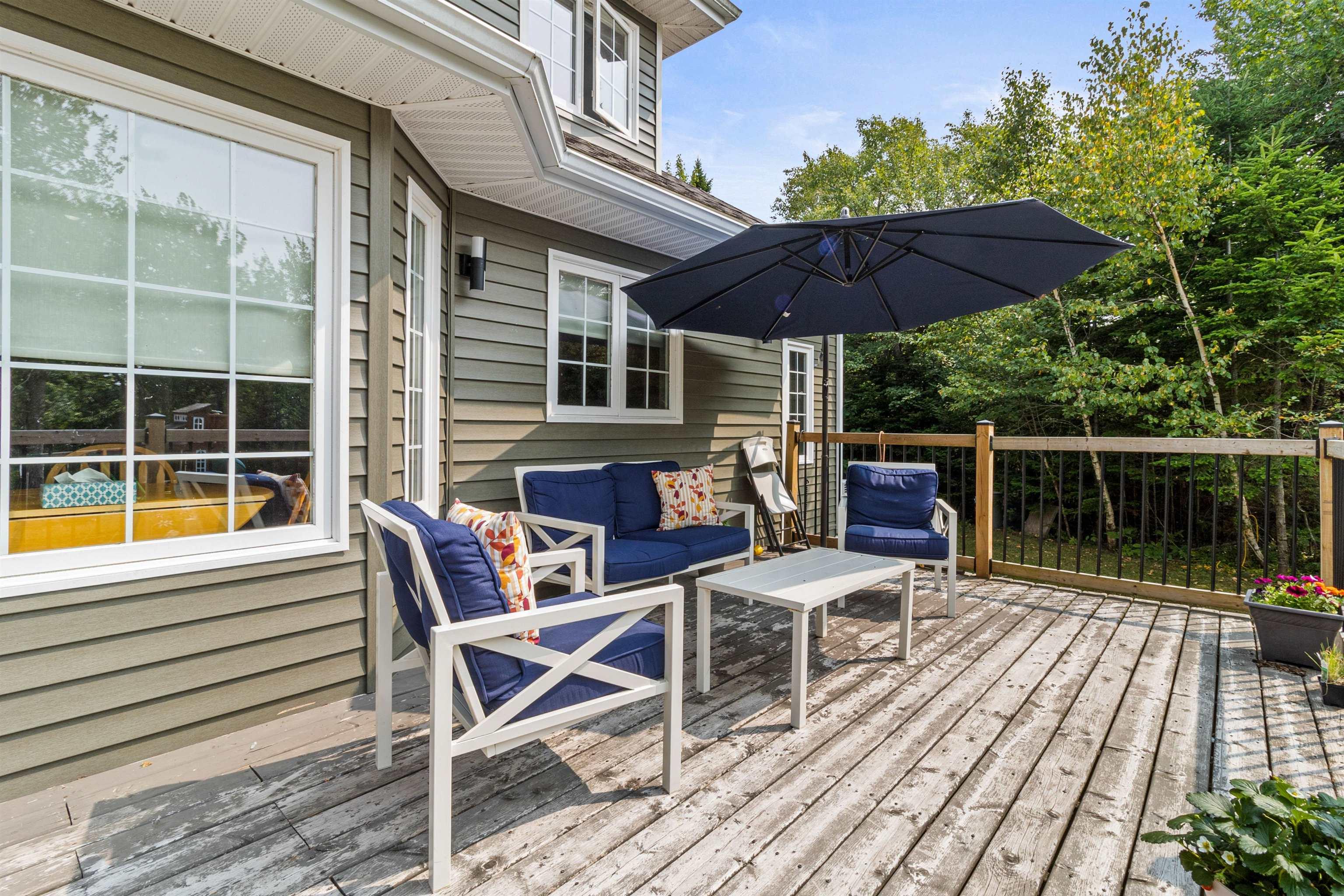 Deck featuring an outdoor living space